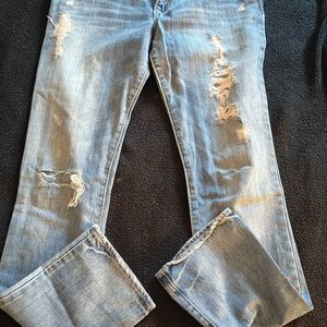 Abercrombie & Fitch Light Blue Distressed Women's Jeans